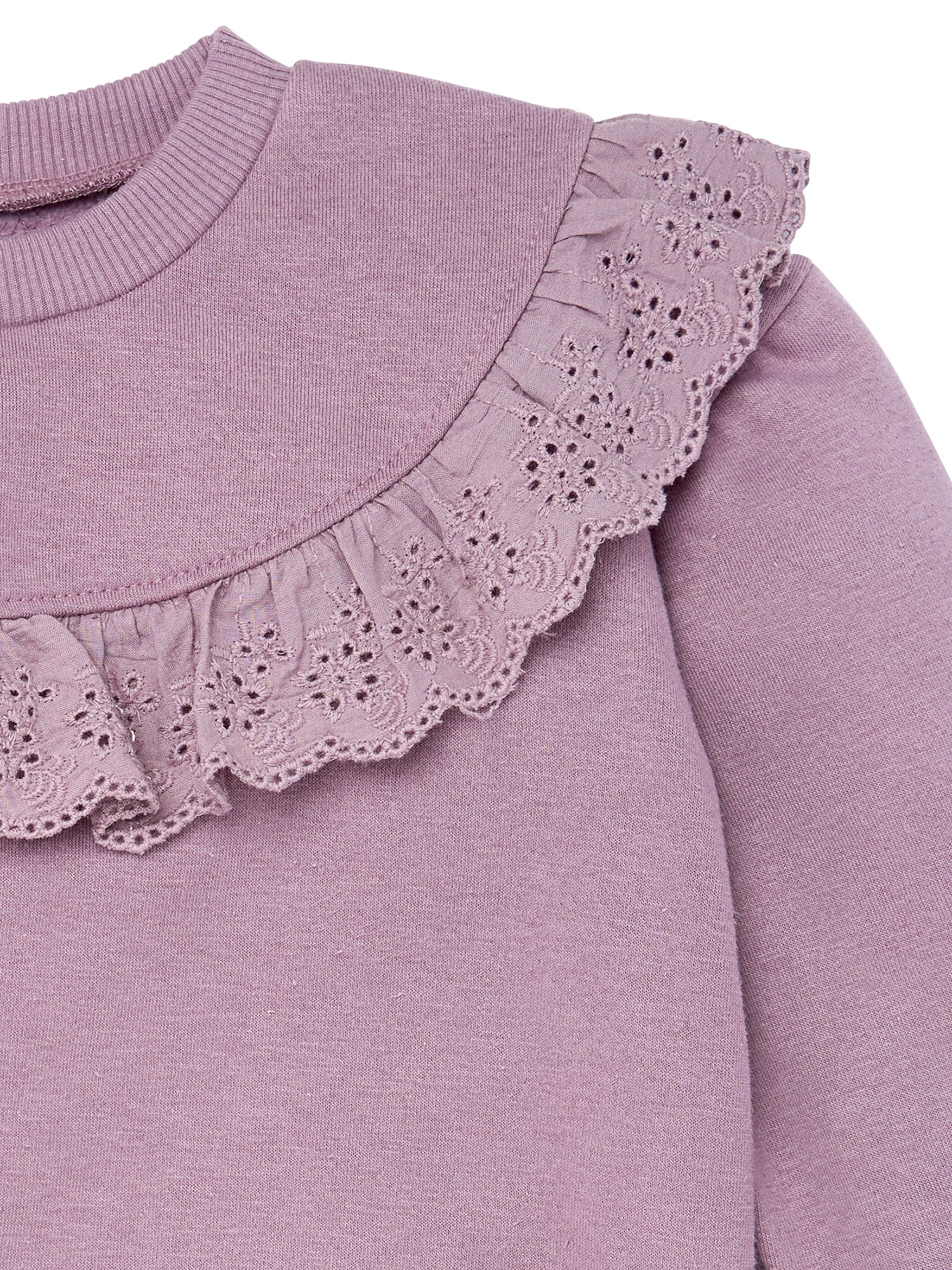 Modern Moments by Gerber Toddler Girl Eyelet Ruffle Sweatshirt Tunic and Legging Set, Sizes 12M-5T