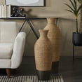 thumbnail image 2 of DecMode Seagrass Bohemian Weave Patterned Urn Shaped Decorative Vase 10"W x 28"H, with Light Natural Brown and Dark Brown Finishes, 2 of 12