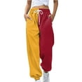 thumbnail image 2 of Red Womens Pants Dressy Casual, Polyester Business Casual Pants for Women, Work Pants for Women Office, Trendy Pants, Gradient Color Weekend Gradient Color Trousers Pants for Women, 2 of 4