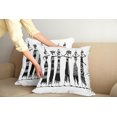 thumbnail image 2 of Ambesonne African Throw Pillow Cover 2 Pack, Women Jugs Dress, 18", Black and White, 2 of 5