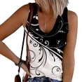 thumbnail image 2 of Vest Tops for Women Summer Casual Ribbed Sleeveless T Shirts Tanks Loose Comfy V Neck Henley Tops Camisole Trendy Cute Floral Printed Tank Tops Ladies Summer Tops Beach Cami Tops, 2 of 5