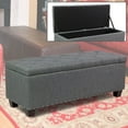 thumbnail image 6 of Magshion Rectangular Storage Ottoman Bench Tufted Footrest Lift Top Pouffe Ottoman, Coffee Table, Seat, Foot Rest, and more 42'', Linen Grey, 6 of 7