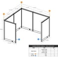 thumbnail image 2 of GOF 1 Person Workstation Cubicle (5.5’D x 6’W x 4’H) Office Partition Panels Only, 2 of 9