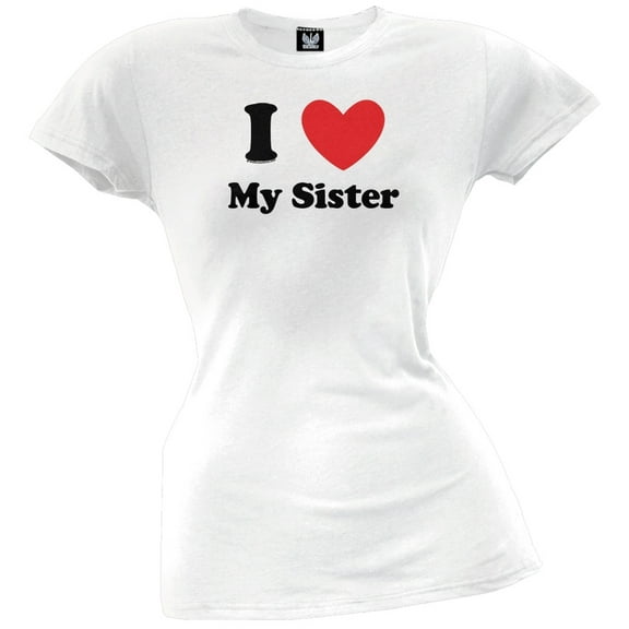 I Heart My Sister Juniors T-Shirt - X-Large