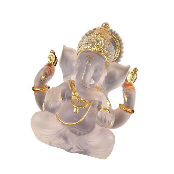 pitrice Ganesha Figurine Indian Fengshui Resin Buddha Lord Ganesh Statues Home Home Living Room Ornaments Crafts White