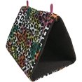 thumbnail image 1 of Hammocks Hanging Bed House Cage for Cockatiel Parrot Parakeet, small, leopard, 1 of 2