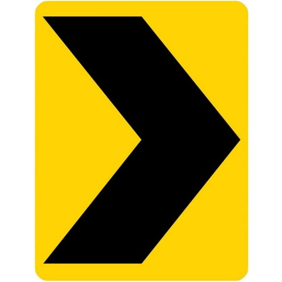 18 x 24 Chevron Sign - Highly Visible 3M High-Intensity Prismatic Reflective Sheeting - Official Warning Signs for Enhanced Safety - 10-Year 3M Warranty