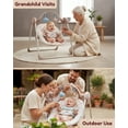 thumbnail image 4 of Tiny Marvels Deluxe Cozy Portable Baby Swings for Infants,Adaptable Speed,Music,Removable-Toy-Bar,Age 0-9 Months(Sand Checker), 4 of 10