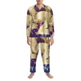 thumbnail image 3 of Haiem 2025 New Year 1 Pattern Men’s Long-sleeve Sleepwear,Sleepwear Set,2-piece Loungewear Set,Soft PJs Comfy Nightwear with Pockets-Small, 3 of 7