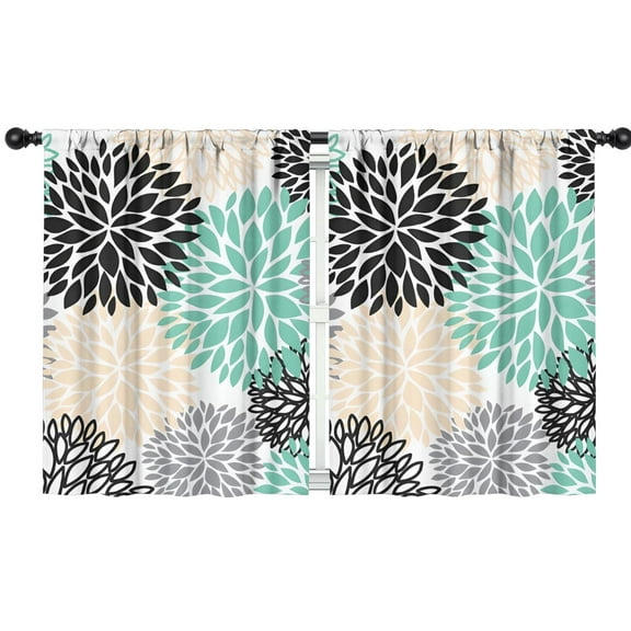 Blackout Kids Curtains,Boho Bohemia Pioneer Flower Art Childrens Insulated Curtains Set Of 2,Bedroom Essentials,Toddler Room Decor 42"x54"(106x137cm)