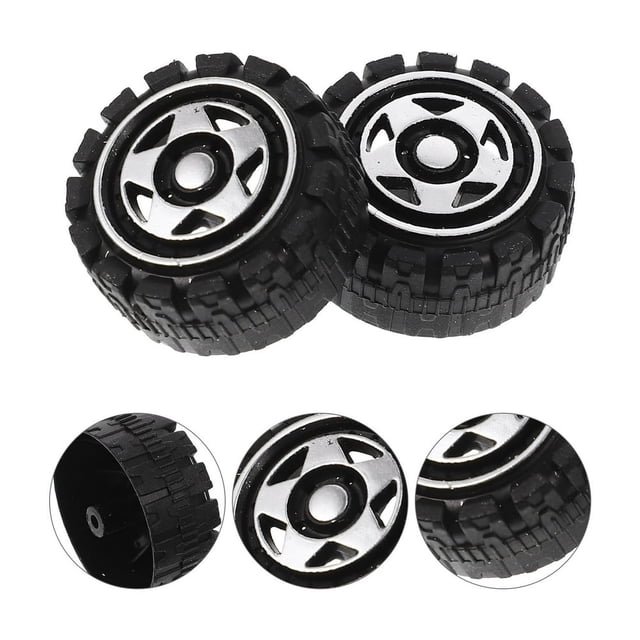 MesaSe 50 Pcs Roues de Jouet Roues de Voiture de Remplacement Roues de Voiture DIY Assembler Roues Jouets pour Enfants