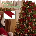 thumbnail image 4 of Yexmas 24pcs Burgundy Velvet Christmas Bows, Xmas Ribbon Bows Ornaments for Christmas Tree, Gift Wrapping,Crafts,Party, Wreath Garland Holiday Decor, 4 of 7