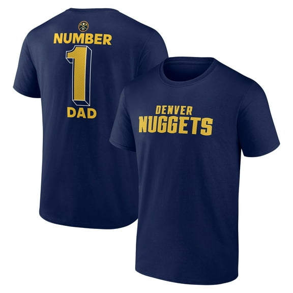 Men's Navy Denver Nuggets #1 Dad Jersey T-Shirt