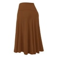 thumbnail image 3 of Made by Johnny Women's Lightweight Fold Over Flared Midi Skirt XXL RUST, 3 of 6