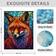thumbnail image 3 of Diamond Art Kits for Adults - 5d Colorful Fox Stained Glass Art Diamond Painting for Adults, Diamond Art for Adults Beginners, Diamond Painting Kits for Adults for Home Wall Decor, 3 of 7