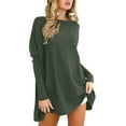 thumbnail image 4 of Oversized T Shirts for Women Batwing Long Sleeve Crew Neck Pullover Tunic Tops Fall Fashion Dressy Casual Pullover Blouses, 4 of 6