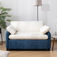 thumbnail image 2 of 50'' Oversized Accent Chair, Single Sofa Chair with Extra Wide and Deep Seat, Upholstered Chenille Armchair for Living Room, Blue, 2 of 7