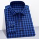 thumbnail image 2 of Camisa a cuadros para hombre, cuello de solapa, manga larga, camisa a cuadros con botones, ajuste regular, camisa informal para hombre para el trabajo diario, 2 of 5
