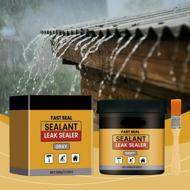 Liquid Rubber Waterproof Sealant - Rubber Paint - All Surface Leak Repair Indoor and Outdoor Flexible Roof Sealant, Water-Based, Easy to Apply