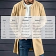 thumbnail image 3 of Miqool Men's Trench Coat Pea Coat Winter Business Long Jacket Overcoat with Pockets Knit Outerwear Long Sleeve S-3XL, 3 of 8