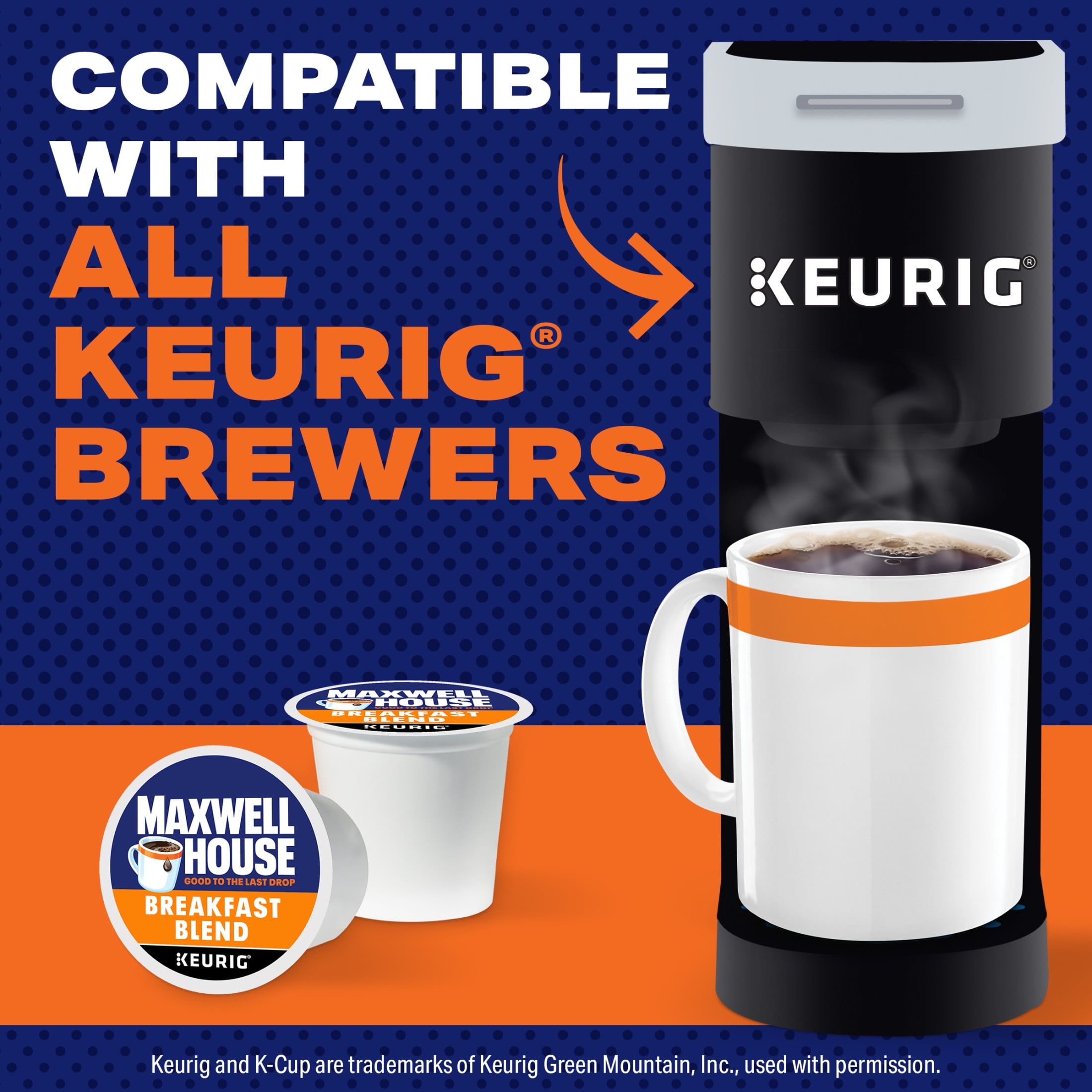 (4 pack) Maxwell House Breakfast Blend Mild Roast K-Cup® Coffee Pods, 24 Count Box