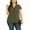 Olive Green, variant on Daystry Women's Plus Size Button Down Short Sleeve Shirt Business Casual V Neck Tops Royal Blue-1X