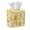 Highland Cow Sunflower Yellow, variant on COEQINE PU Leather Square Tissue Box Cover, Snap Closure for Easy Refill & Storage, Universal Decorative Tissue Holder for Home Bedroom Car Office Desk, Highland Cow Flower