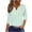 Mint Green, variant on Women's 3/4 Sleeve V-Neck Eyelet Top 2025 - Summer Holiday Tunic Blouse | Yubnlvae | Summer Tops for Women 2025 Trendy 3/4 Sleeve V Neck Eyelet Shirts (Green | XL)