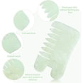 thumbnail image 3 of Rare Gem 1pc Jade Massage Comb Scraper Scalp Comb Jade Scraping Tablets Massage, 3 of 5