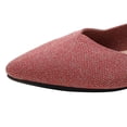 thumbnail image 3 of Mujeres Flatos de ballet Knit zapatos planos puntiagudos zapatos de vestir brillantes zapatos para caminar zapatos para la oficina de trabajo casual elegante, 3 of 6