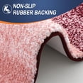 thumbnail image 5 of Buganda Microfiber Bathroom Rugs, 24"x59" Wine Red Luxury Extra Soft and Absorbent Bath Mat, Non-Slip Plush Bath Carpet, 5 of 7