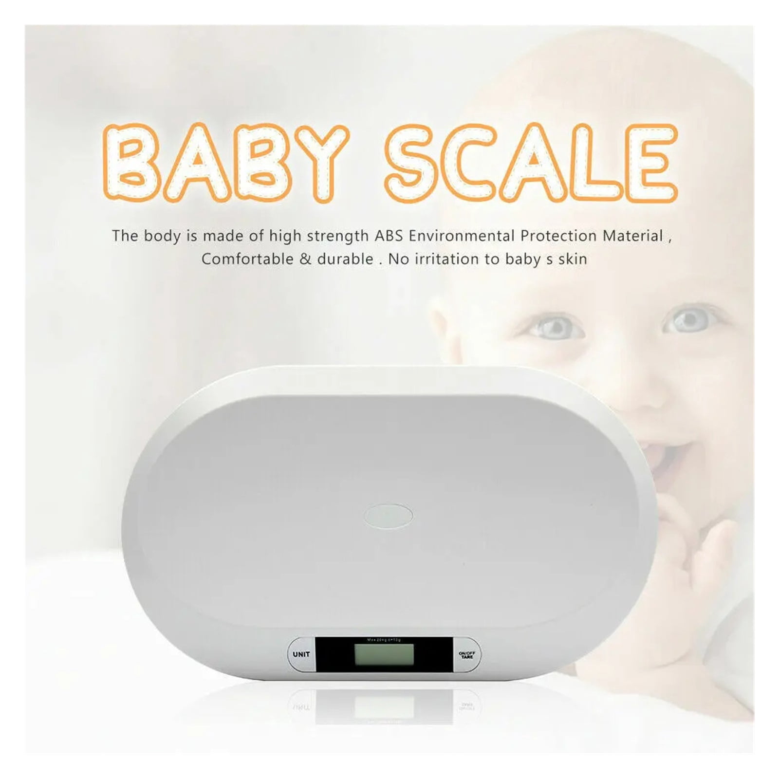 Electronic Digital Baby Scale Smart Infant Scale LCD Display ABS Weight Scale for Baby Pets 20KG ,High-Precision Weighing Technology