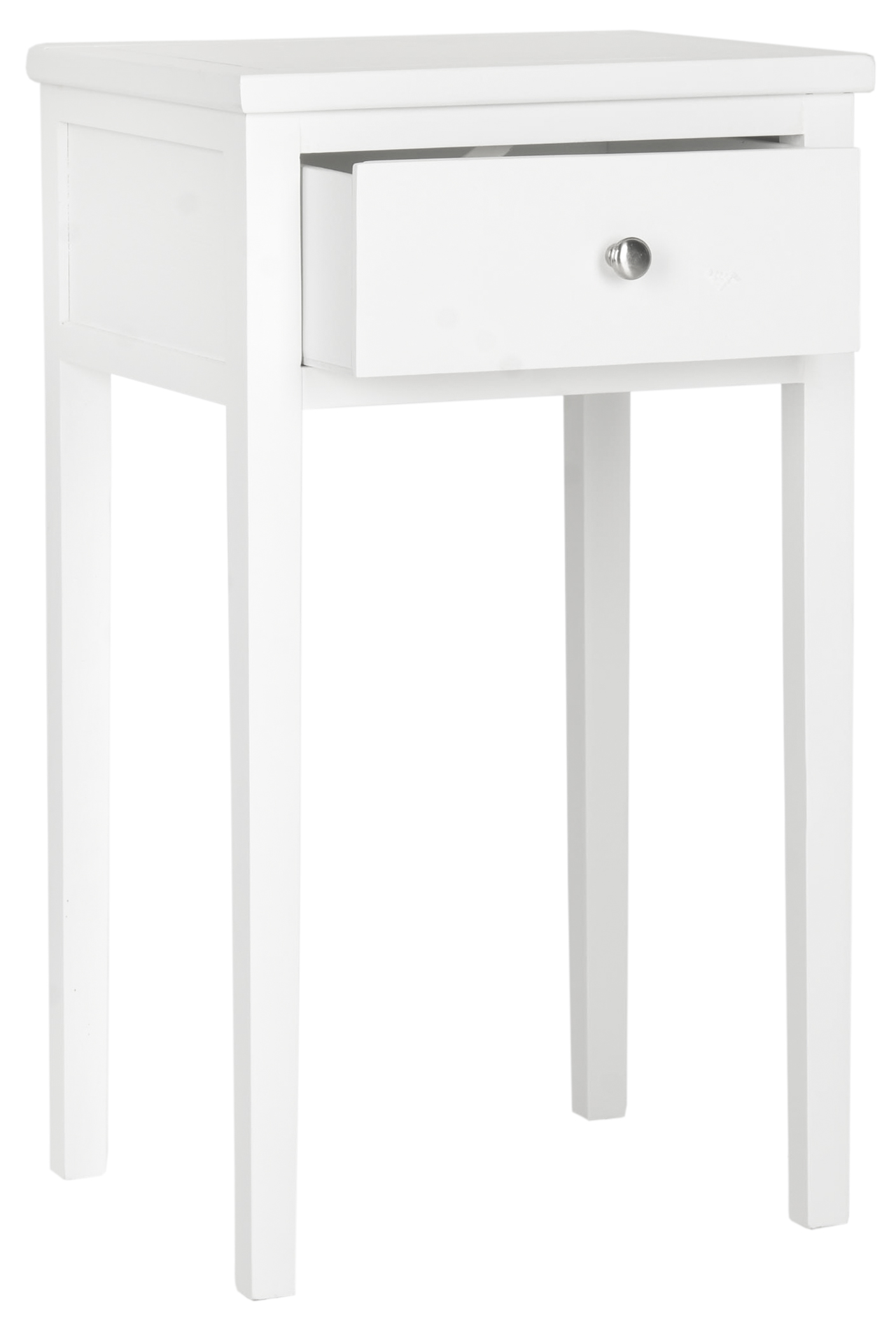SAFAVIEH Abel Solid Rustic Nightstand with Storage Drawer, White