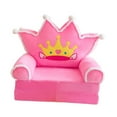 thumbnail image 2 of Sofá cama plegable para niños, sillón reclinable de color rosa con forma de corona, sillón plegable de princesa suave para dormitorio, para niñas y 50cmx80cm, 2 of 8