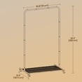 thumbnail image 6 of LEDREM Garment Rack, Closet Organizer with Shoe Storage, 110lb Capacity for Bedroom, Gold, 6 of 6