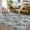 Grey, variant on Washable Area Rug Modern Geometric Trellis Entryway Rug Area Rug Stain Resistant Non-Slip Distressed Accent Rug for Indoor Front Entrance Kitchen Bathroom