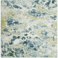 thumbnail image 4 of SAFAVIEH Watercolor Isabella Abstract Colorful Area Rug, Ivory/Light Blue, 6'7" Square, 4 of 5