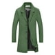thumbnail image 5 of ABRIGOS DE HOMBRE CHIC INSPIRADOS, Color Sólido, Cuello con Muesca, Abrigo Largo de Invierno L Verde Oliva, 5 of 6