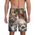 thumbnail image 3 of Lsque Serene Kitten Kingdom Mens Sleep Pajama Shorts,Short Pajama Pants, Cotton Ultra-Soft Knit-Small, 3 of 9