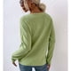 thumbnail image 3 of Mujeres V Cuello Criss Cross Otoño Suéteres Camisas Moda Punto Jersey Casual Manga Larga Tops, 3 of 5