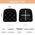 thumbnail image 3 of Black Modern Art Geometric Seat Covers for Dining Room Chairs Set Of 4,Stretch Printed Washable Chair Seat Cover with Elastic Ties and Button,Removable Waterproof Couch Cushion Covers, 3 of 6