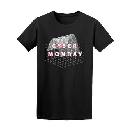 Cyber Monday Glitched Text Tee Men's -Image by