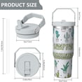thumbnail image 5 of 1pc cactus 30oz Tumbler with Straw & Handle - Insulated Stainless Steel Cup | Holiday Gift for Man Women (Christmas, Valentine's, Birthday), 5 of 7