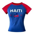 thumbnail image 4 of Women's Baby Tees Round Neck Fashionable Casual Letter Embroidery T Shirt Navel Y2K Tops Blue L, 4 of 4