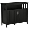 thumbnail image 5 of 2 Door Kitchen Storage Sideboard with Open Shelf and Two Cabinets, Dining Buffet Server Cabinet Cupboard with Adjustable Shelves and Anti-Tipping, Multipurpose Storage Cabinet, Black, 5 of 7
