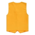 thumbnail image 2 of Sinleey Kids Volunteer Activities Vest Solid Color Button Down Waistcoat Boys Girls Waiter Bartender Yellow XXL/14, 2 of 5