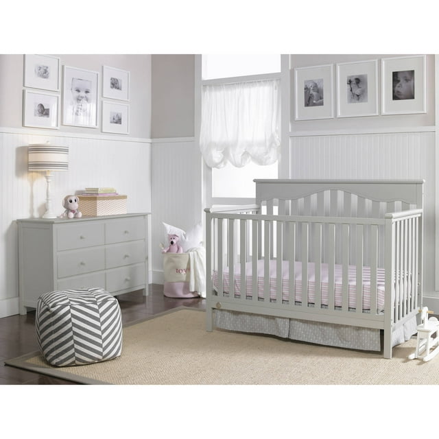 Fisher-Price Ayden 4-in-1 Fixed-Side Convertible Crib, (Choose Your Finish)