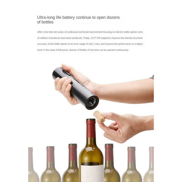 Automatic Electric Wine Bottle Opener Rechargeable Wine Opener Electric  Corkscrew with Foil Cutter for Party Bar Wine Lover Gift