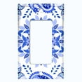 thumbnail image 5 of Metal Light Switch Plate Cover Mandala Blue White Snowflake Tile Pattern MDL088, 5 of 13