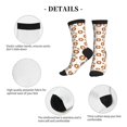 thumbnail image 6 of Crew Socks for Women Men, cute honey bees flowers print  Moisture Running Athletic Football Striped Socks Cushion Tube Socks, 6 of 7